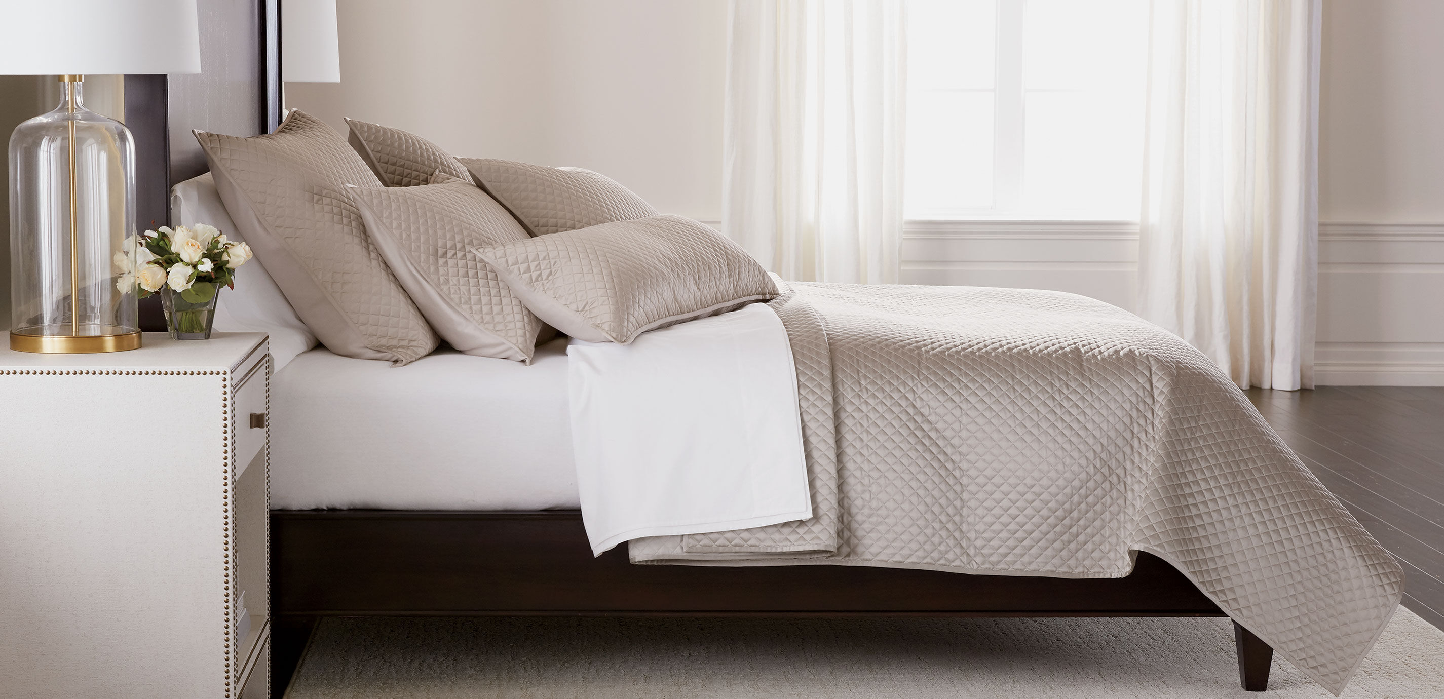Salena Quilted Sham, Taupe_1
