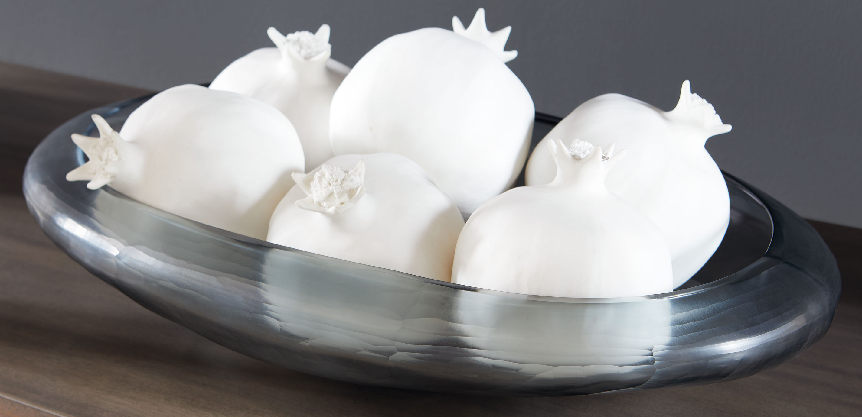 Matte White Pomegranate Sculpture_2