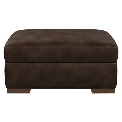 Conway Leather Ottoman image 727784