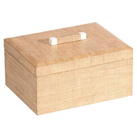 Rectangular Raffia Box image 432497   NAT