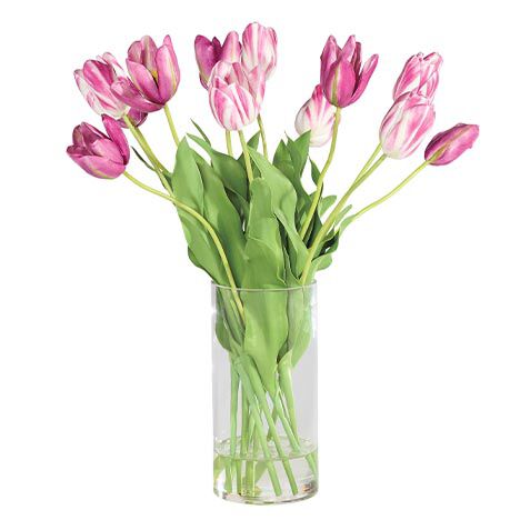 Light Purple Tulip Bouquet in Cylinder Vase image 443770   PNK