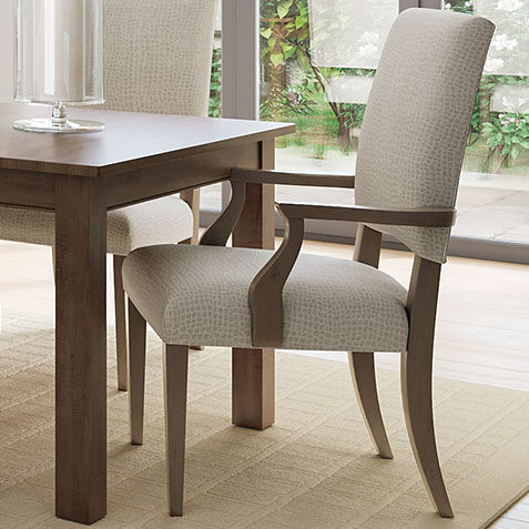 Hadley Dining Armchair: Square Back, Tapered Leg Product Tile Hover Image 207161