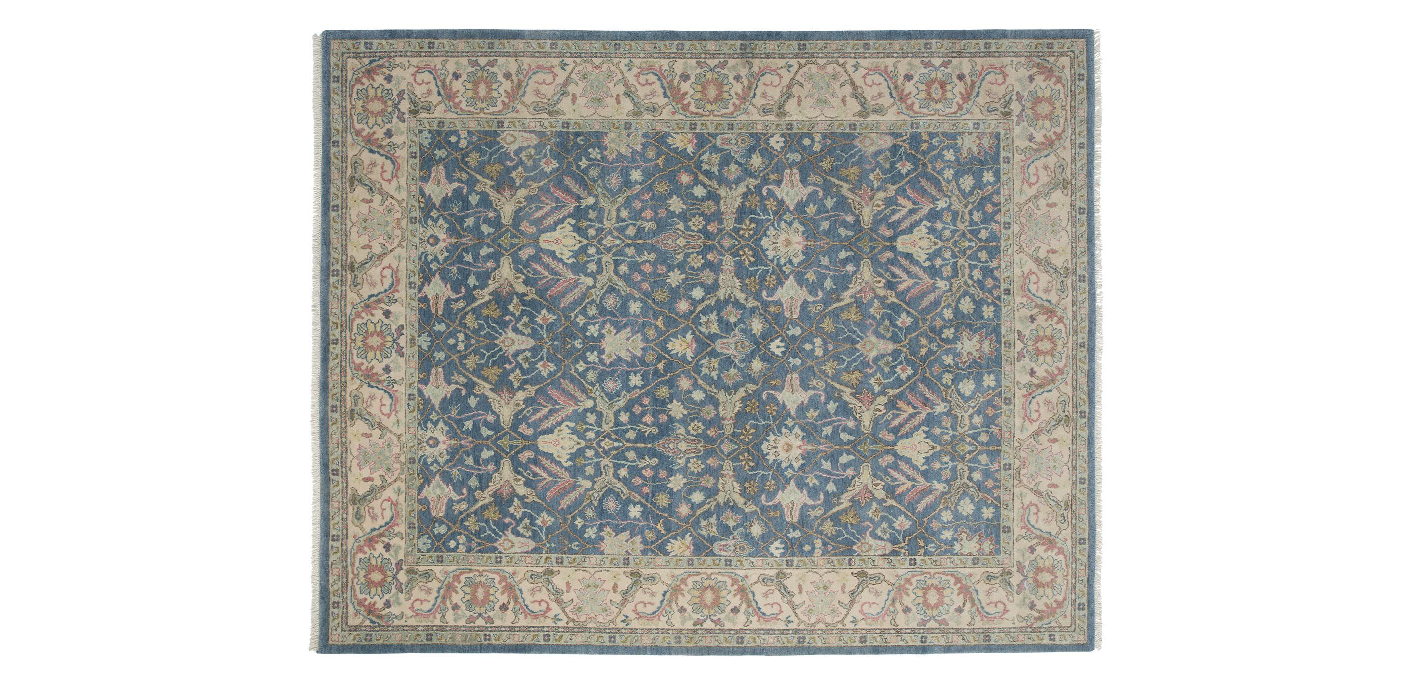 Tabriz Floral Scrollwork Rug