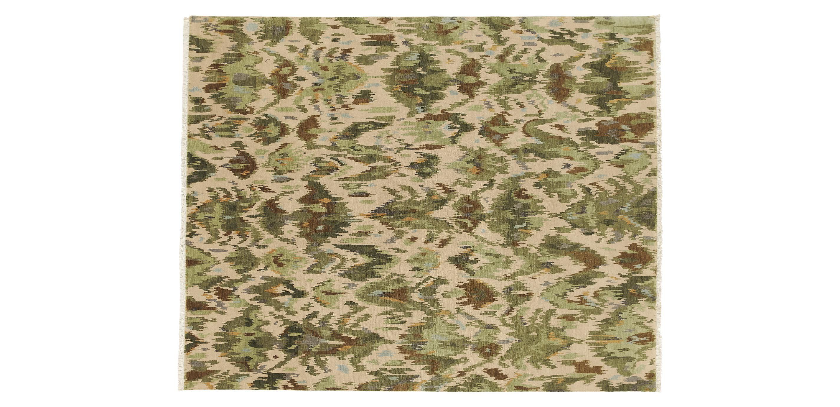 Nouveau Green Ikat Rug