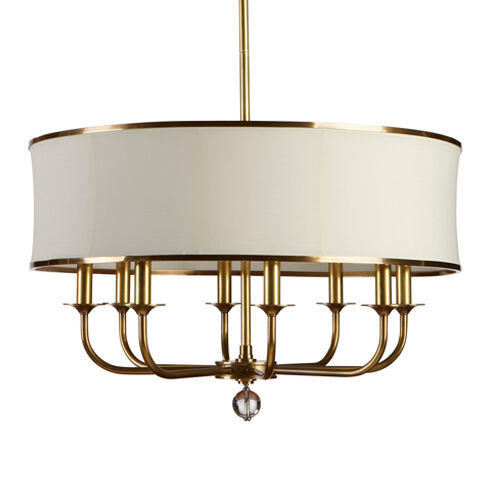 Zoe Eight-Light Brass Chandelier image 093702
