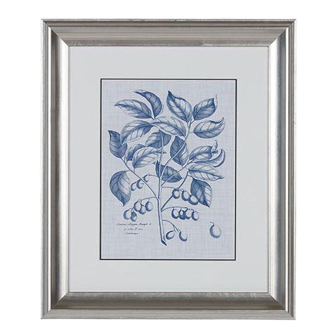 Navy and Linen Botanical II image 073190B