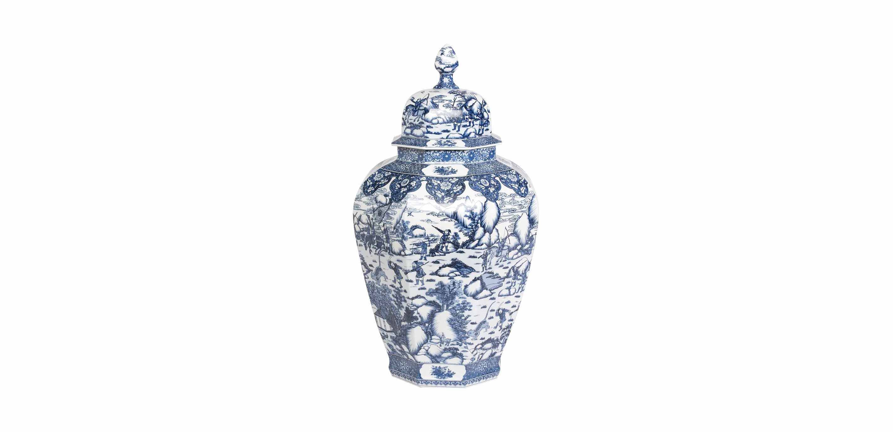Extra Large Blue and White Ginger Jar