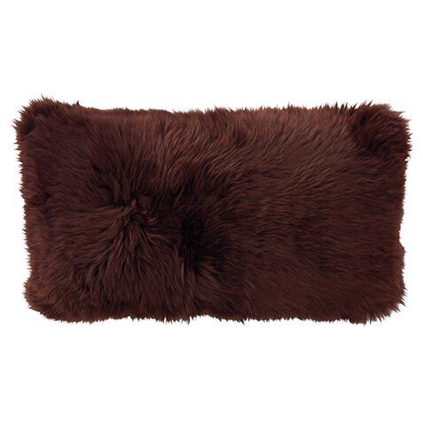 Long Hair Sheepskin Lumbar Pillow image 062519MST