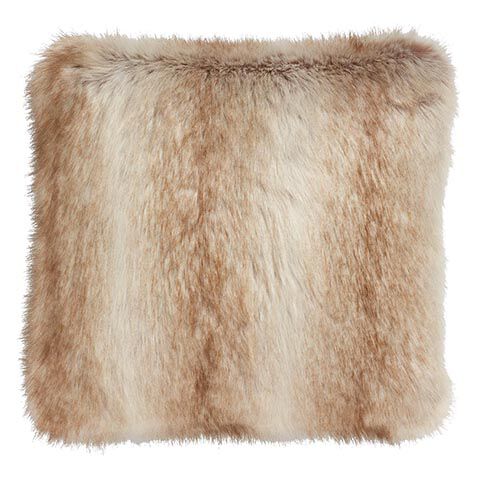 Blonde Fox Faux Fur Pillow image 065584