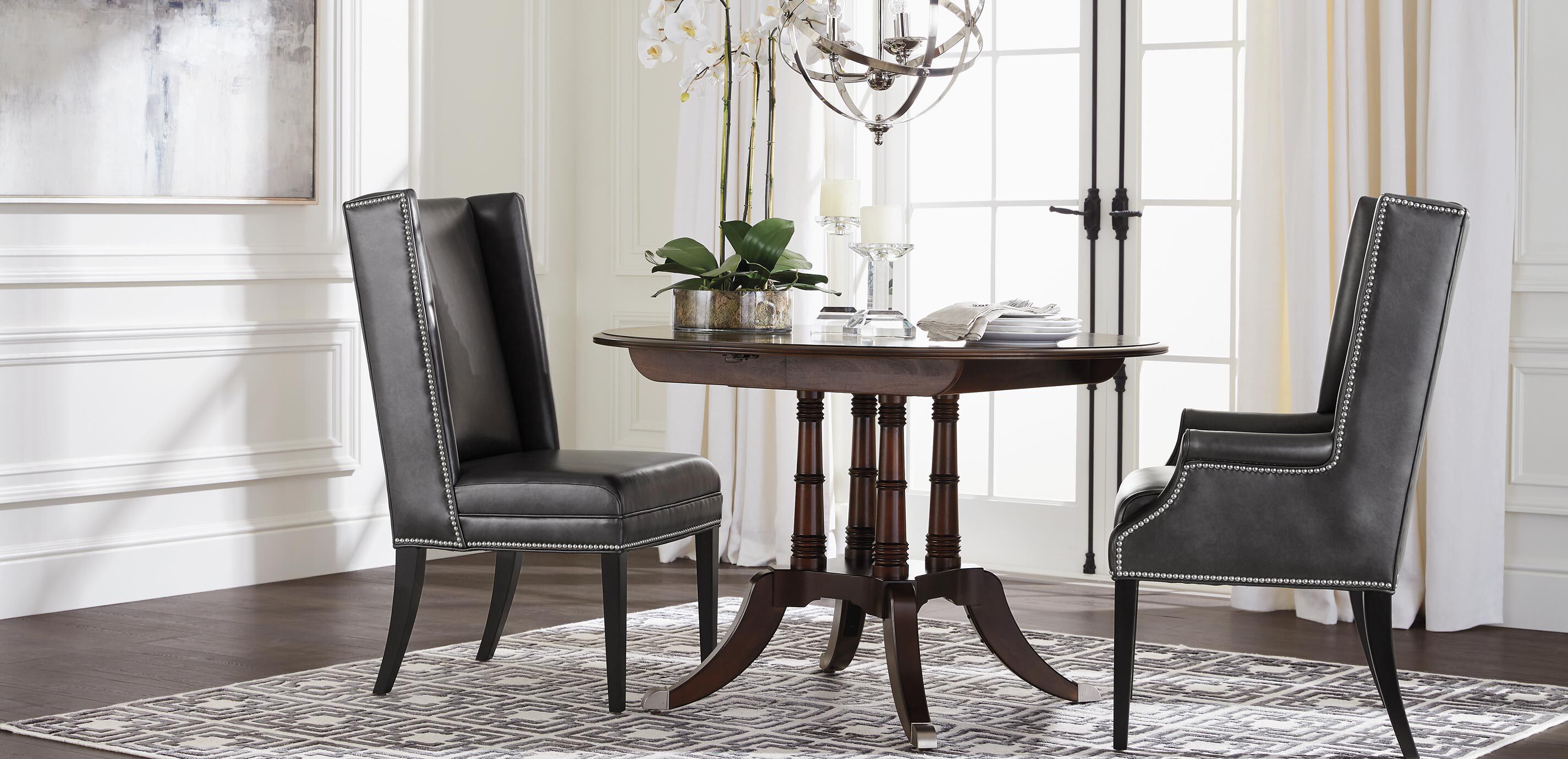 Yves Leather Host Chair