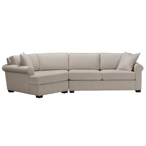 Spencer Roll-Arm Two-Piece Sectional with Square Cuddle Chaise image spencerRAcuddlesq