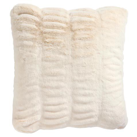 Faux Fur Mink Ruched Pillow image 061865