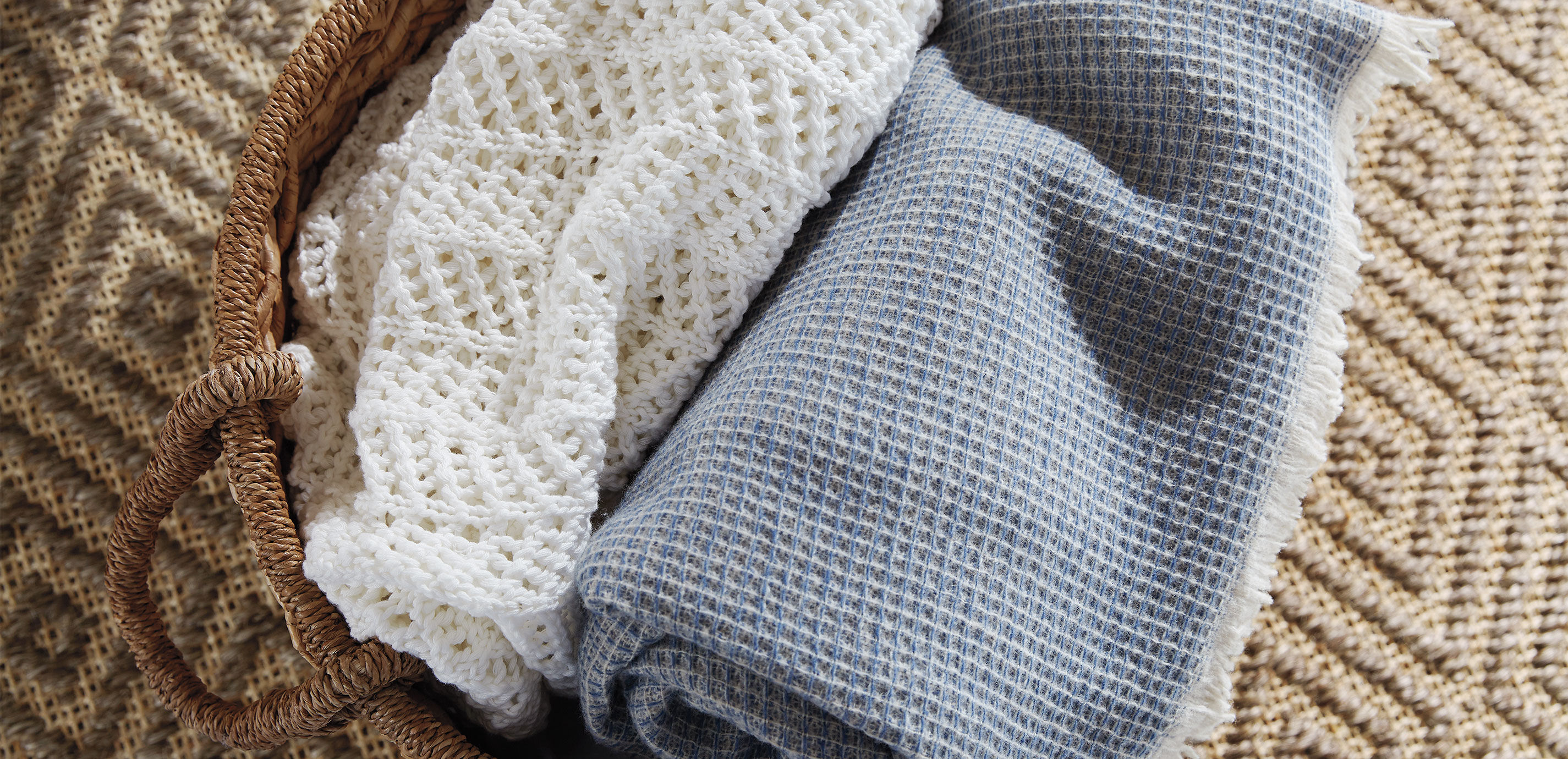 Rossi Waffle-Knit Wool Throw_5