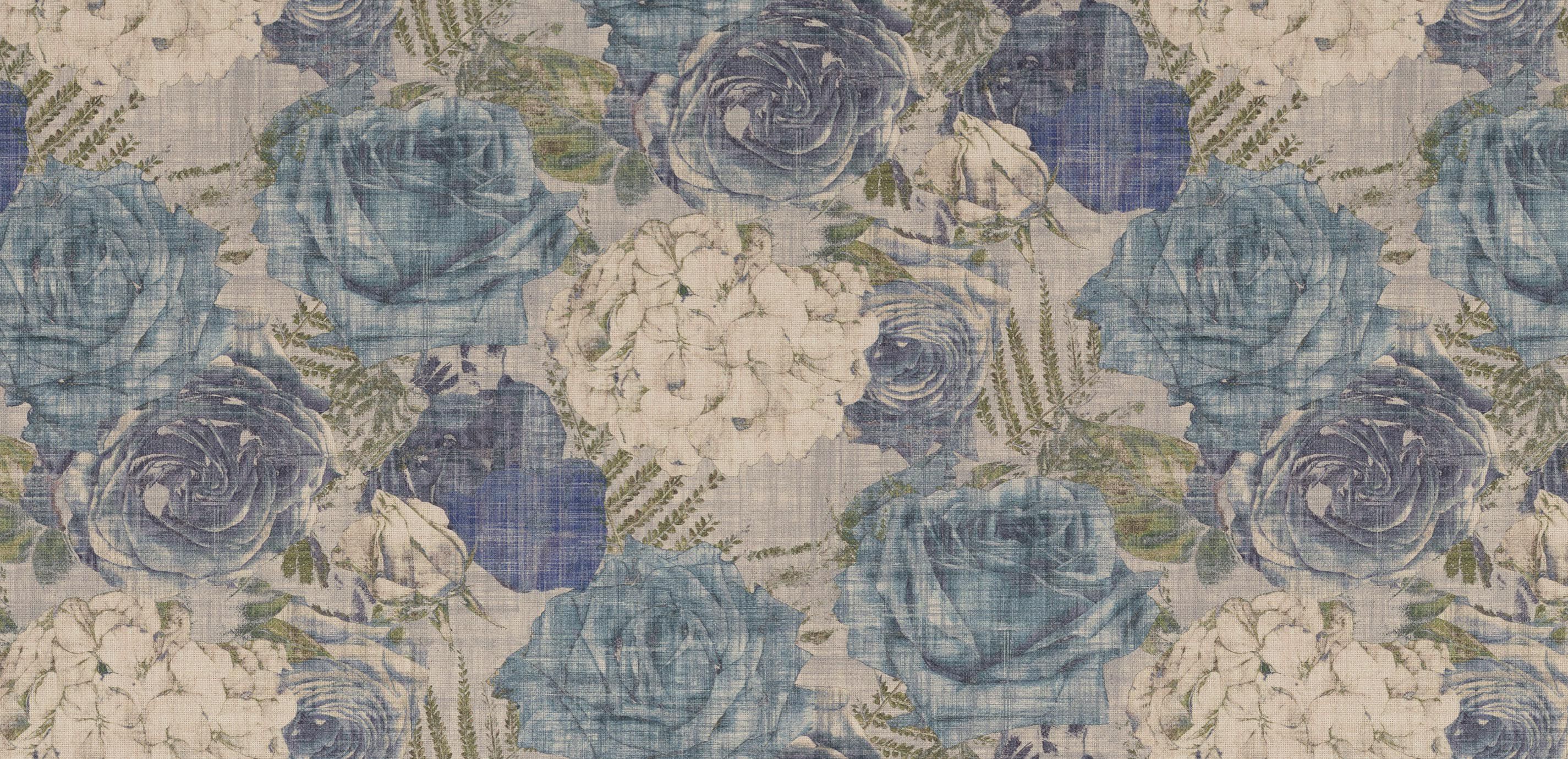 Jardin Indigo Fabric By the Yard