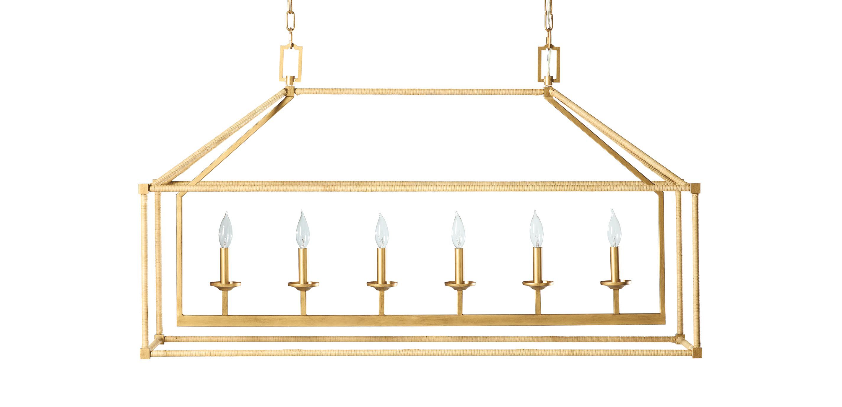 Killian Rattan Linear Chandelier