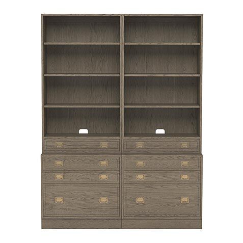 Callum Double Bookcase with File Cabinet image 359311G3