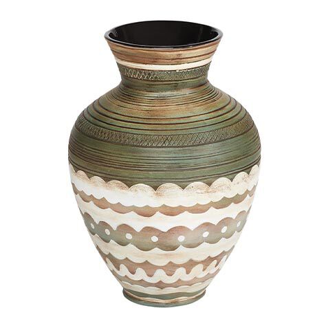 Terra Verde Painted Pottery Vase image 432462   GRN