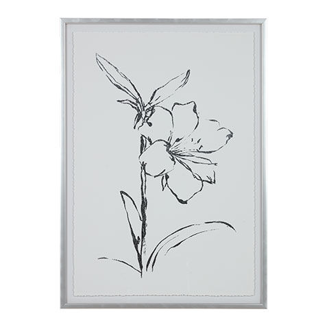 Silver Foil Floral I image 073760A