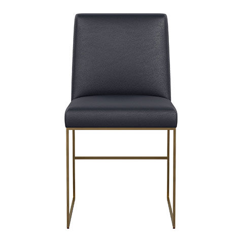 Jewel Metal Base Leather Dining Chair image 712514