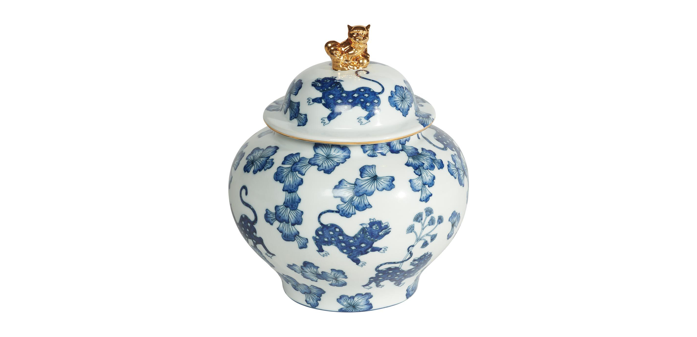 Foo Garden Porcelain Jar