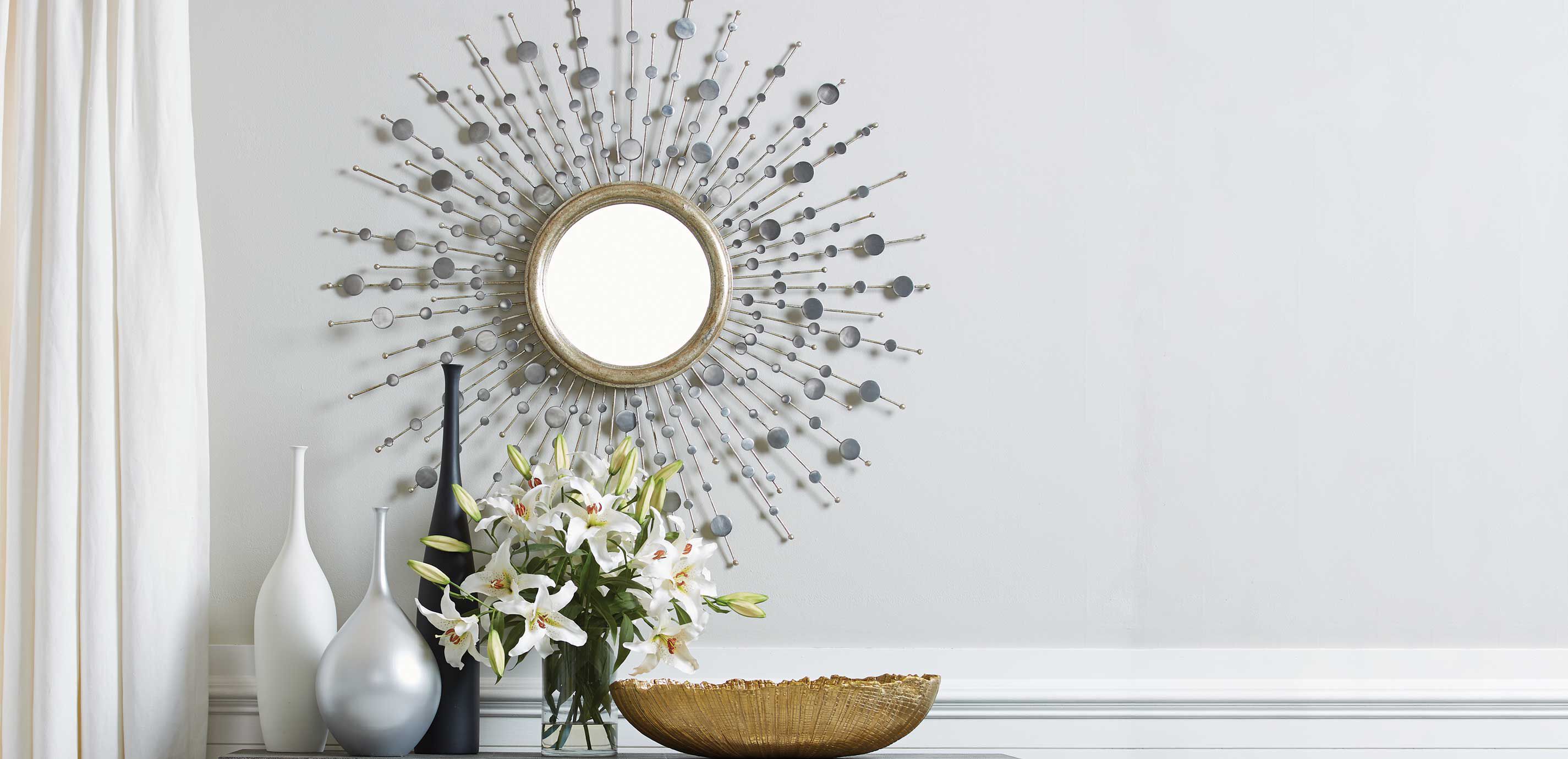Silver Toned Soleil Mirror_7