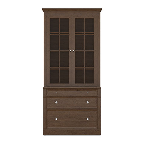 Continental File Bookcase, Glass Doors image 159013G