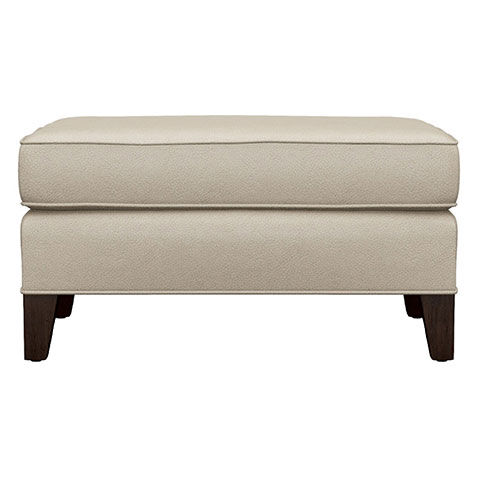 Monica Leather Stationary Ottoman image 727613