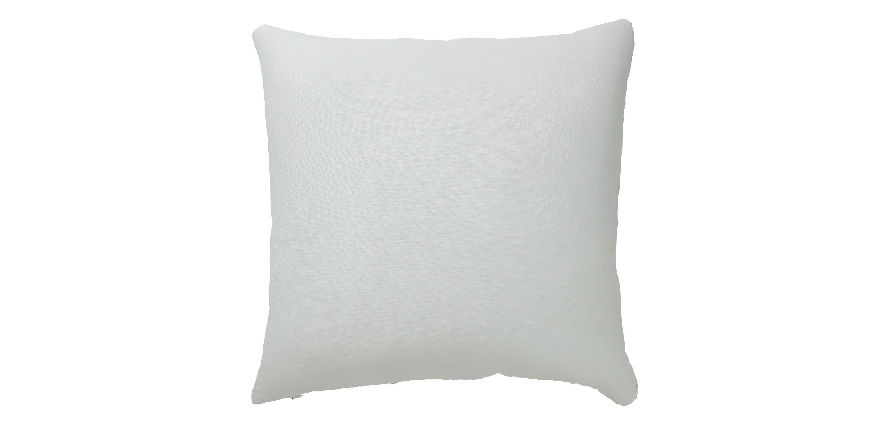 Linen-Blend Floral Embroidered Square Pillow, White_1