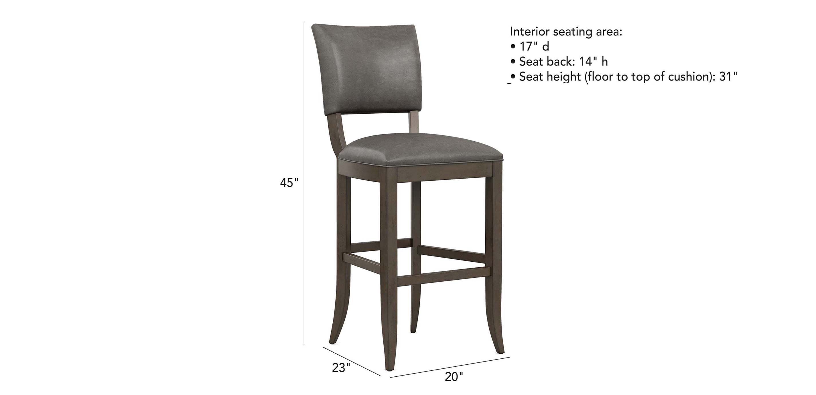 Drew Leather Barstool