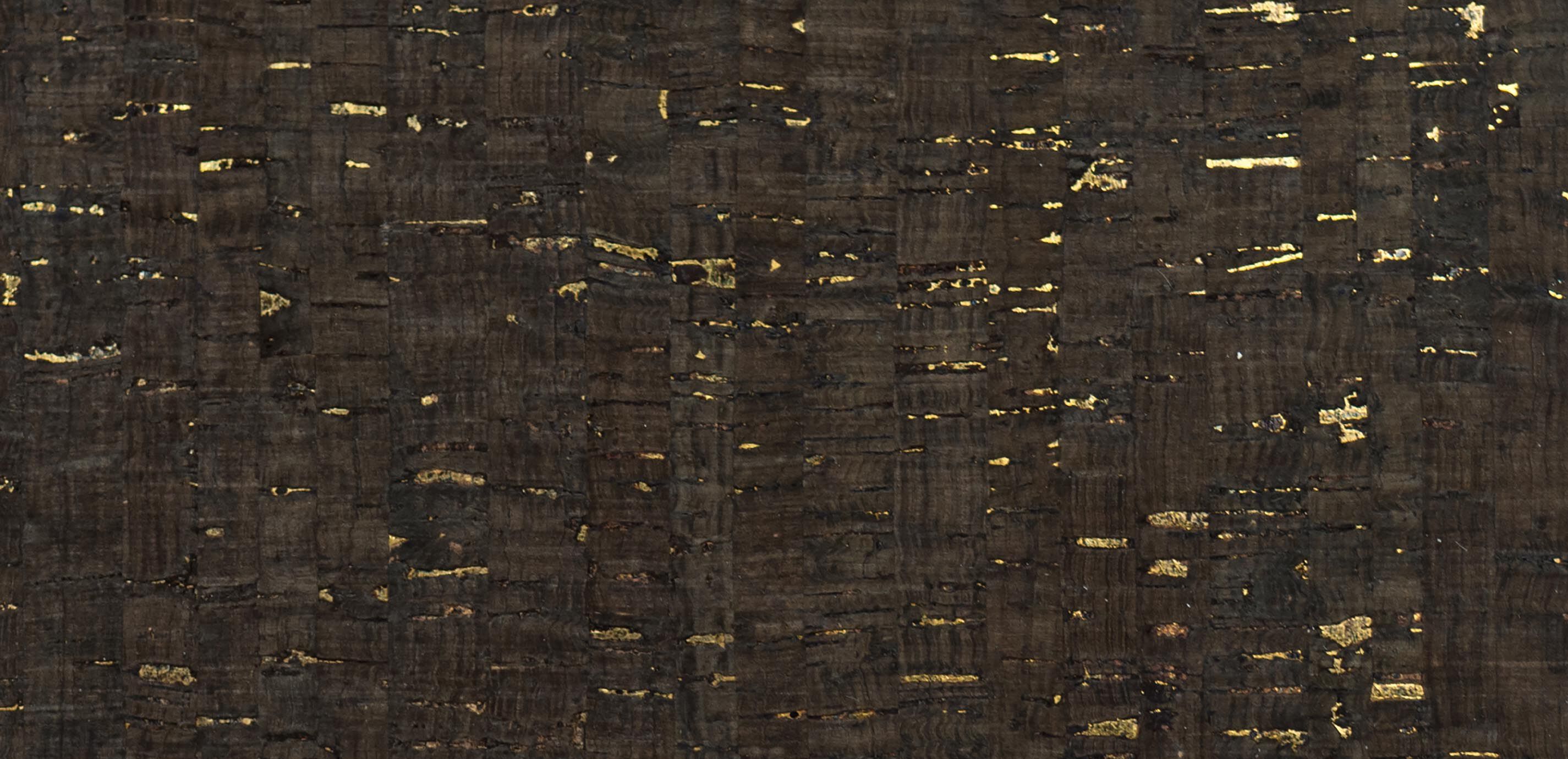 Cork Grasscloth, Espresso and Metallic Gold
