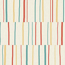 Ivory/Orange/Ocean Blue swatch Jayda Wallpaper