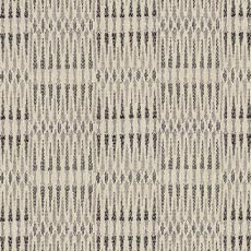 Piazza Charcoal (48954): graphic woven Ikat stripe swatch Piazza Fabric