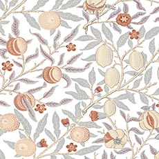 Orange/White swatch Fruiting Tree Wallpaper