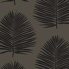 Silver/Black swatch Island Wallpaper