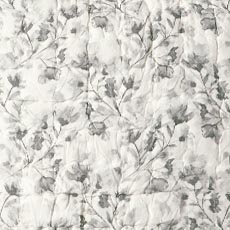 Black swatch Watercolor Floral Reversible Quilt and Shams Set