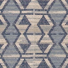 Navin Indigo (29688): chunky woven global swatch Navin Indigo Fabric By the Yard