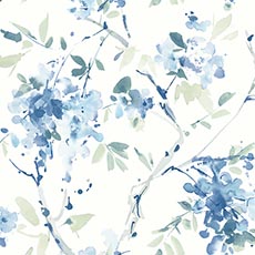 Green/Blue swatch Blossom Season Wallpaper