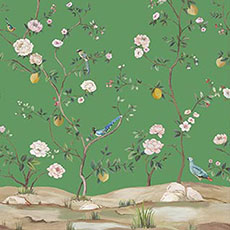 Green swatch Dara Chinoiserie Wall Mural