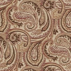 Luisa Garnet (52403): traditional woven paisley swatch Luisa Fabric