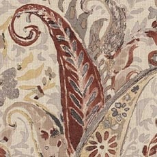 Nabry Ruby (39409), large-scale printed paisley swatch Nabry Charcoal Fabric By the Yard
