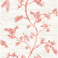 Red swatch Waterside Garden Wallpaper