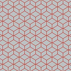 Orange swatch Tandy Geometric Wallpaper