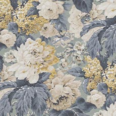 Duchess Chambray (59682): traditional printed Floral, Botanical swatch Duchess Fabric
