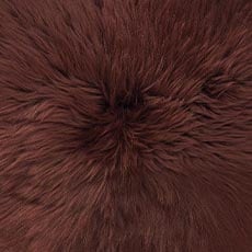 Chocolate Brown swatch Long Hair Sheepskin Pillow