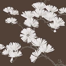 Chocolate swatch In Bloom Wallpaper