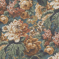 Duchess Hunter (59626): traditional printed Floral, Botanical swatch Duchess Fabric