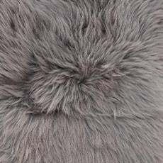 Gray swatch Sheepskin Throw