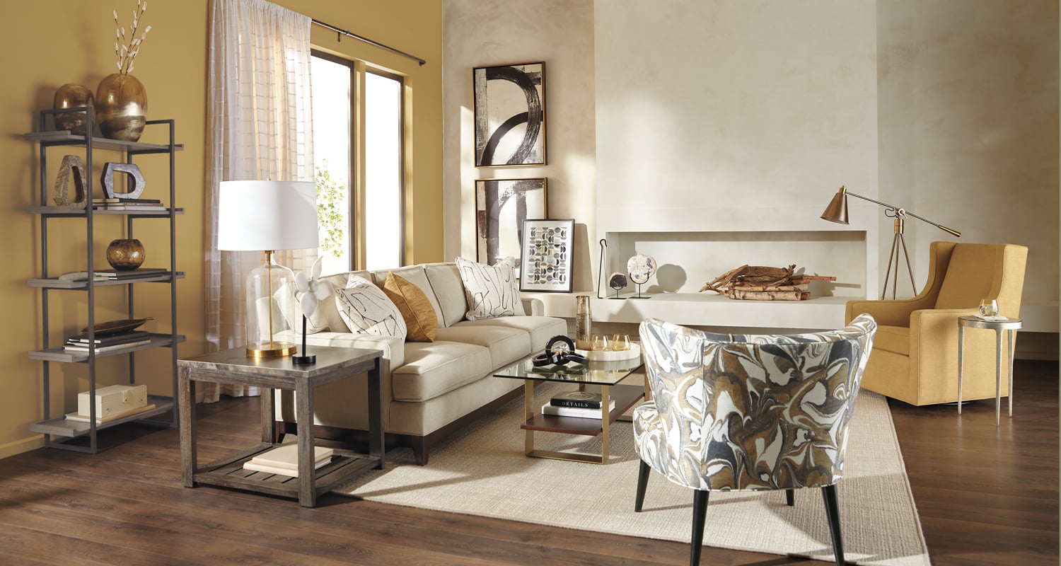Transitional & Elegant Living Room Main Image