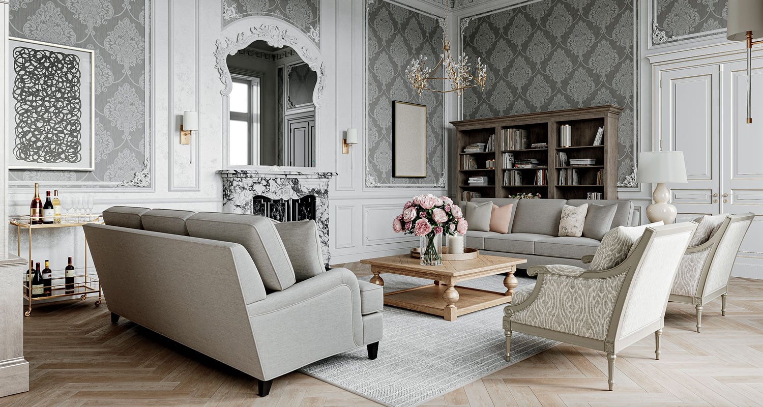 Classically Influenced Living Room&nbsp; Main Image